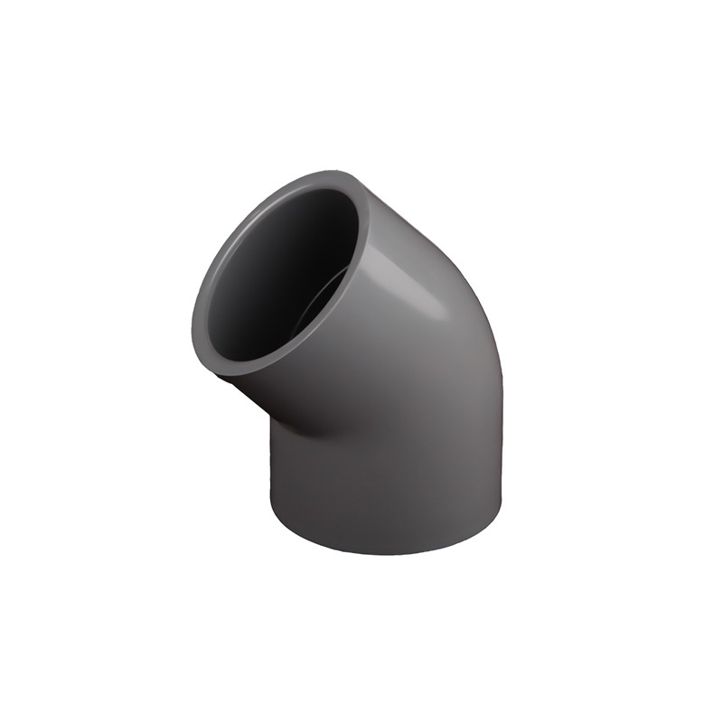 RUND UPVC 45° KORT RADIUS ALBUUE